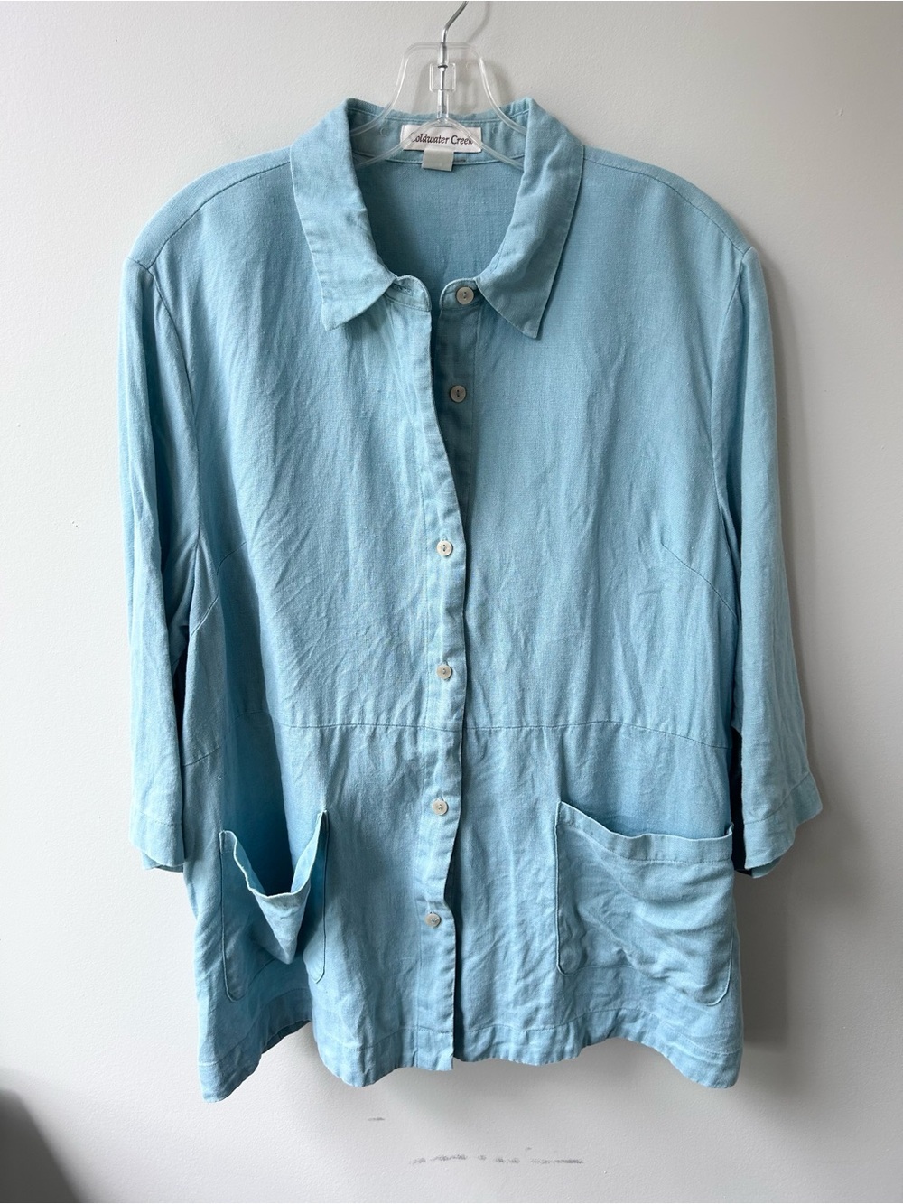 Coldwater Creek 100% linen boxy lagenlook women’s tunic